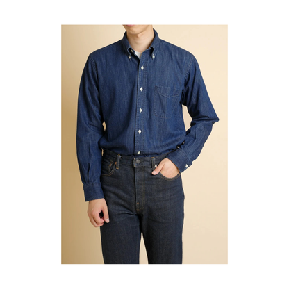 Chemise Vintage Ivy Button Down Denim - Dark Blue