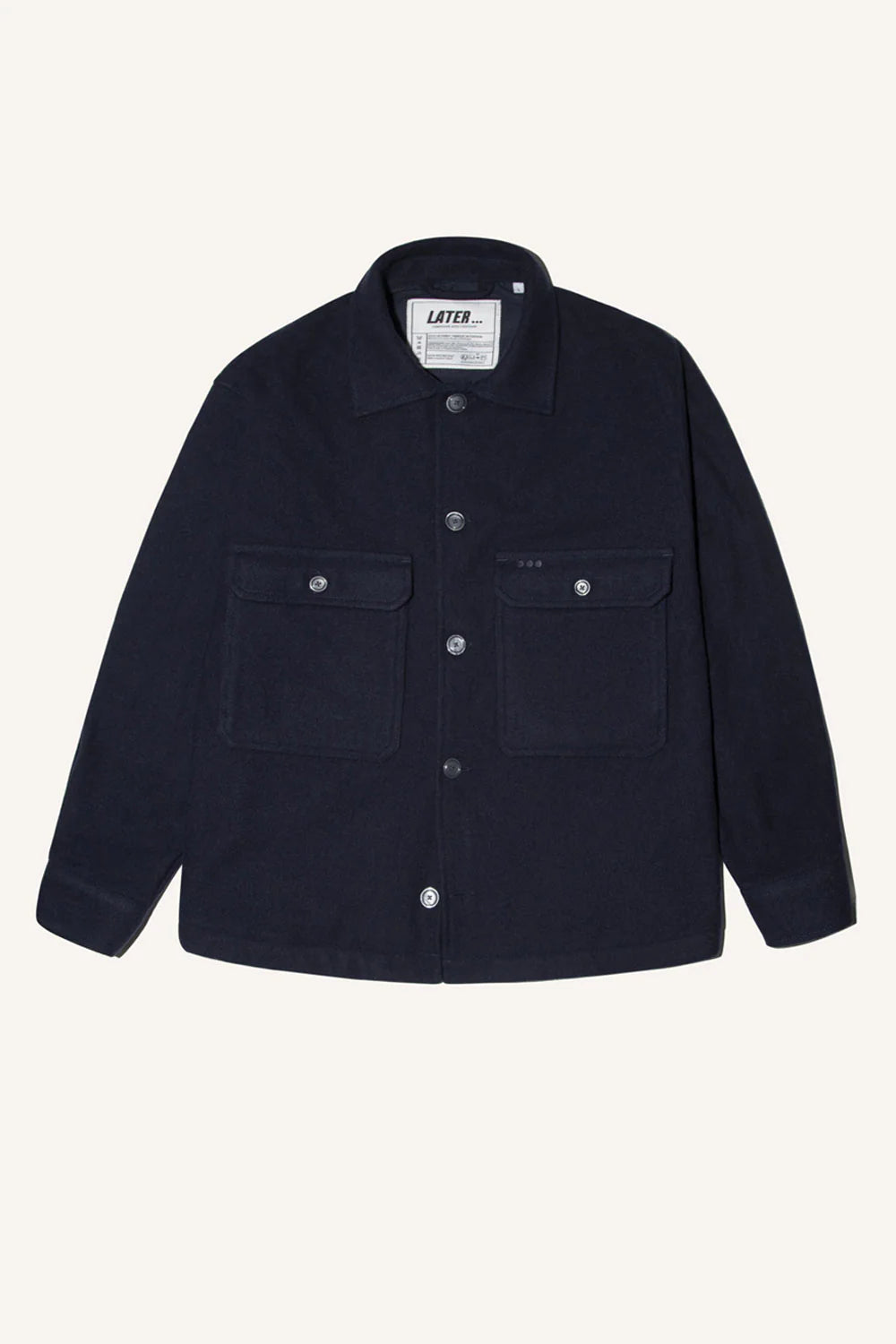 Veste worker en laine - Marine