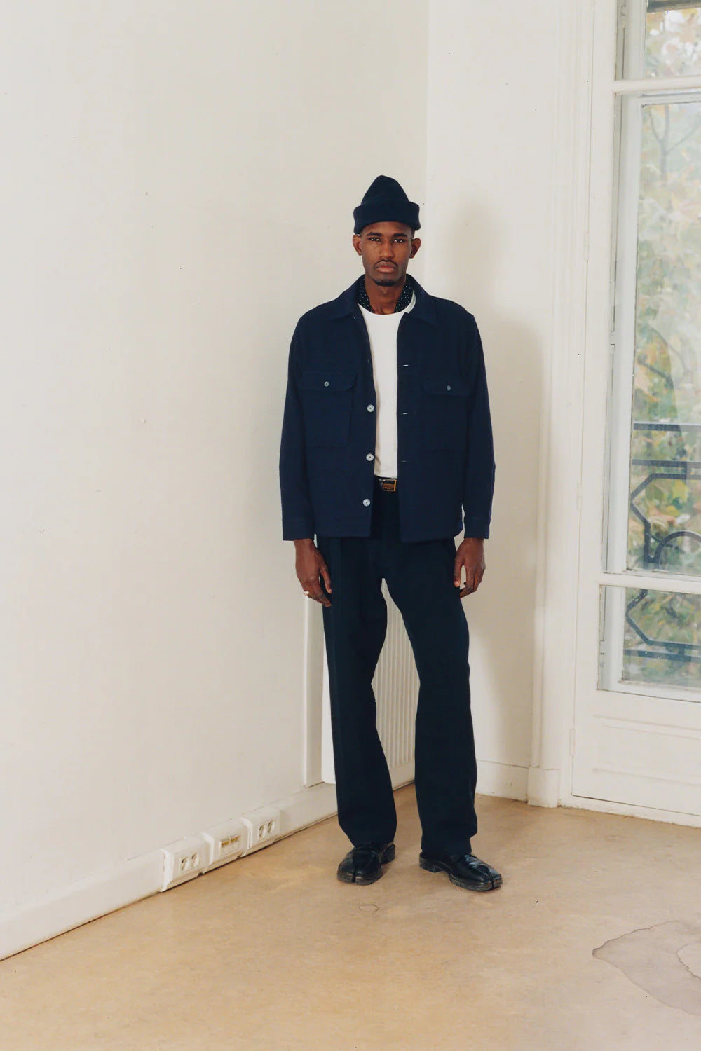 Blouson Worker en laine - Marine