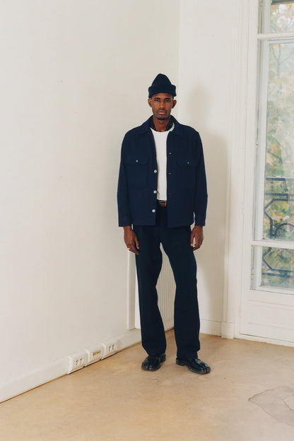 Blouson Worker en laine - Marine