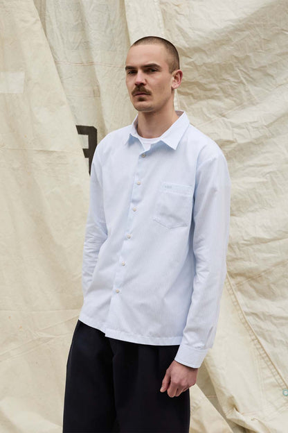 Chemise oxford HEOL - Rayures ciel