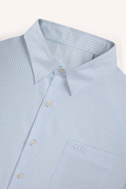 Chemise oxford HEOL - Rayures ciel