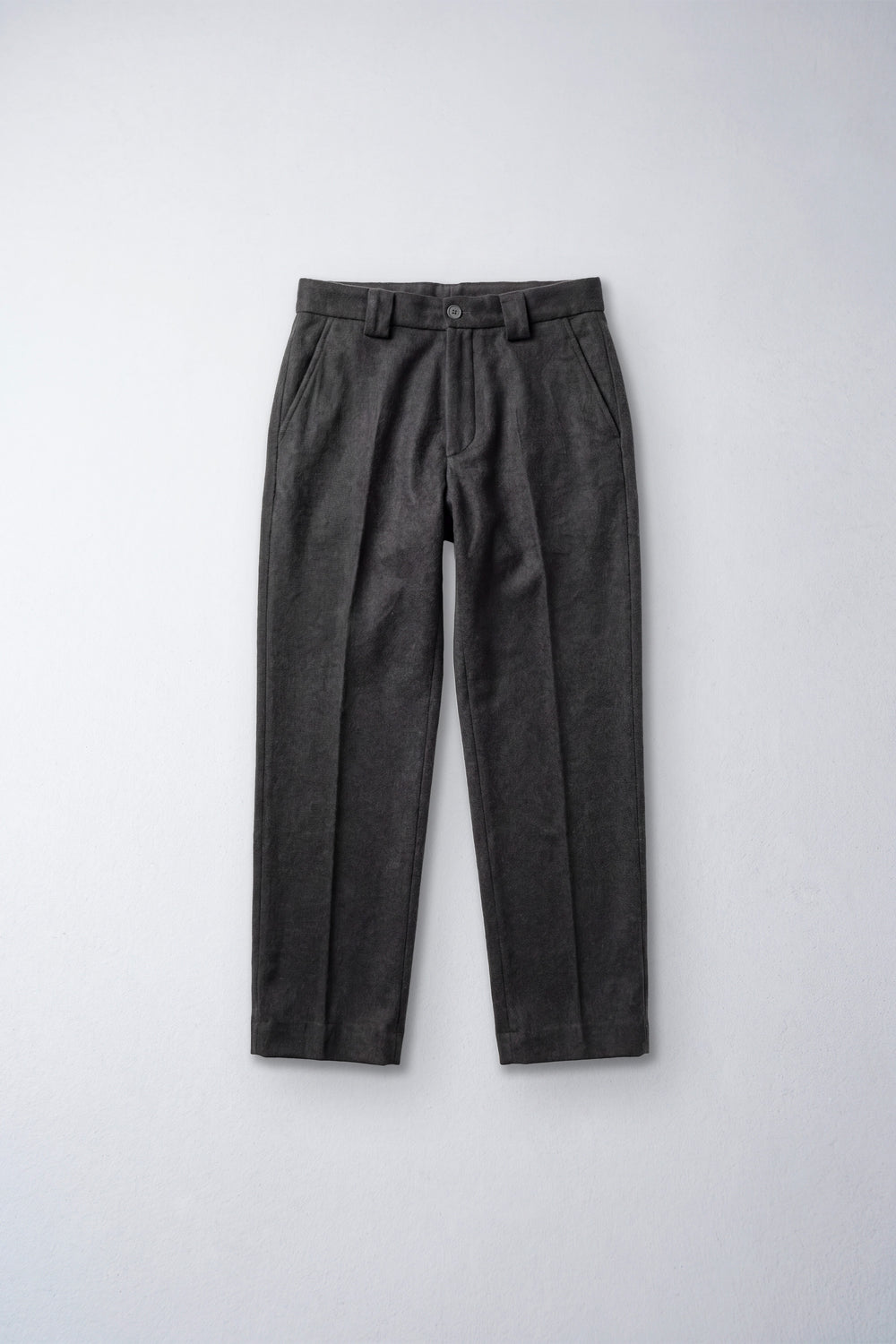 Pantalon droit en laine - Gris