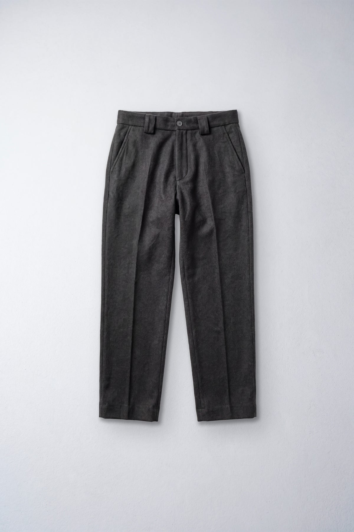 Pantalon droit en laine - Gris