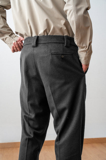 Pantalon droit en laine - Gris