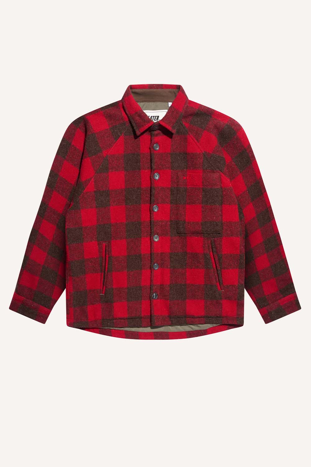 Veste Dune en laine - Carreaux rouges et marrons