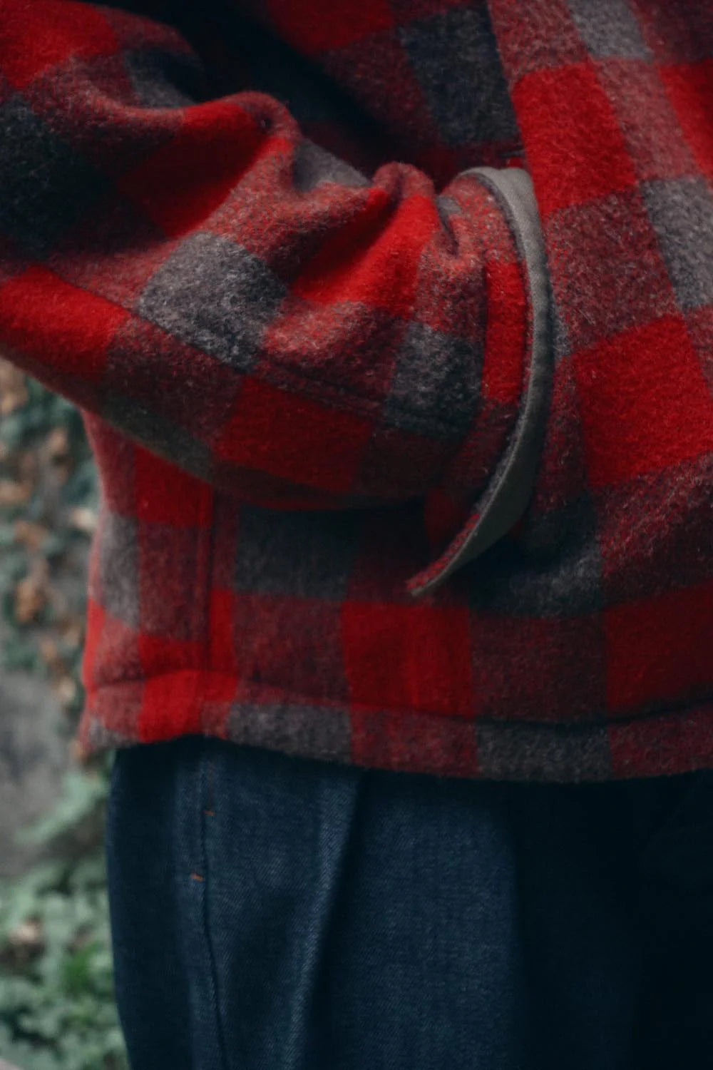 Veste Dune en laine - Carreaux rouges et marrons