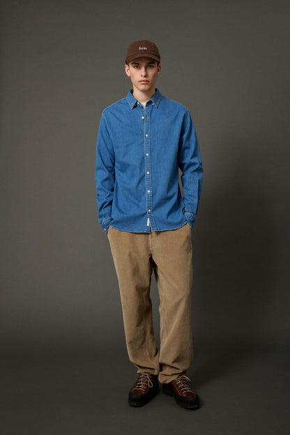 Life Chambray Shirt - Mid Blue