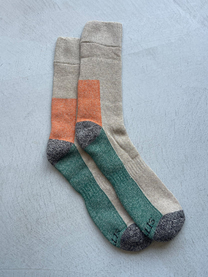 The Lyle Socks - Beige / Orange / Green