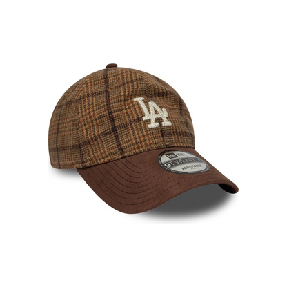 Casquette 9Twenty Mix Check Los Angeles Dodgers - Brown