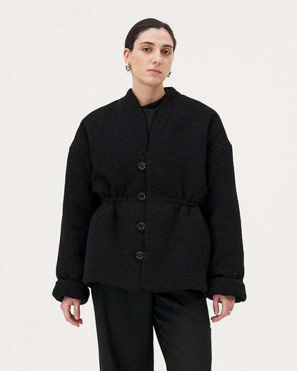 Vatna Veste matelassé - Black Tweed