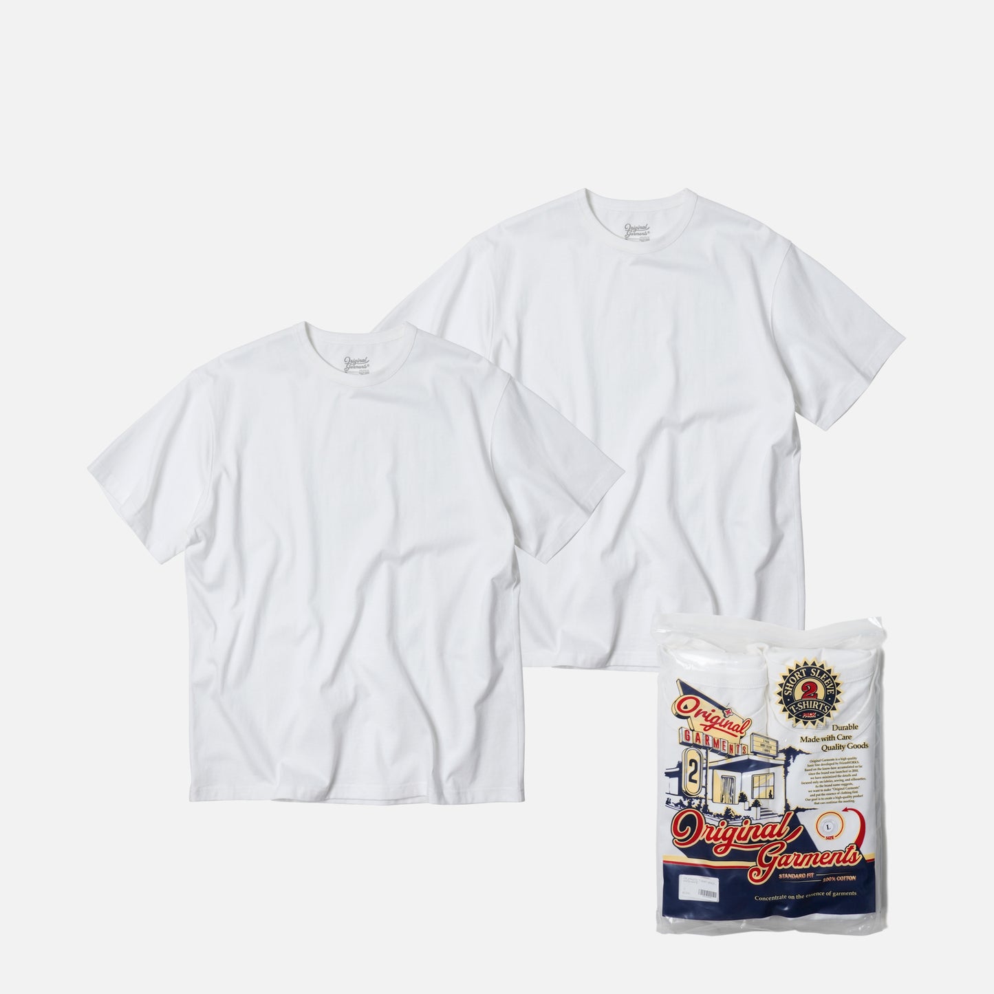 OG Athletic T-Shirt 2 Pack - White / White