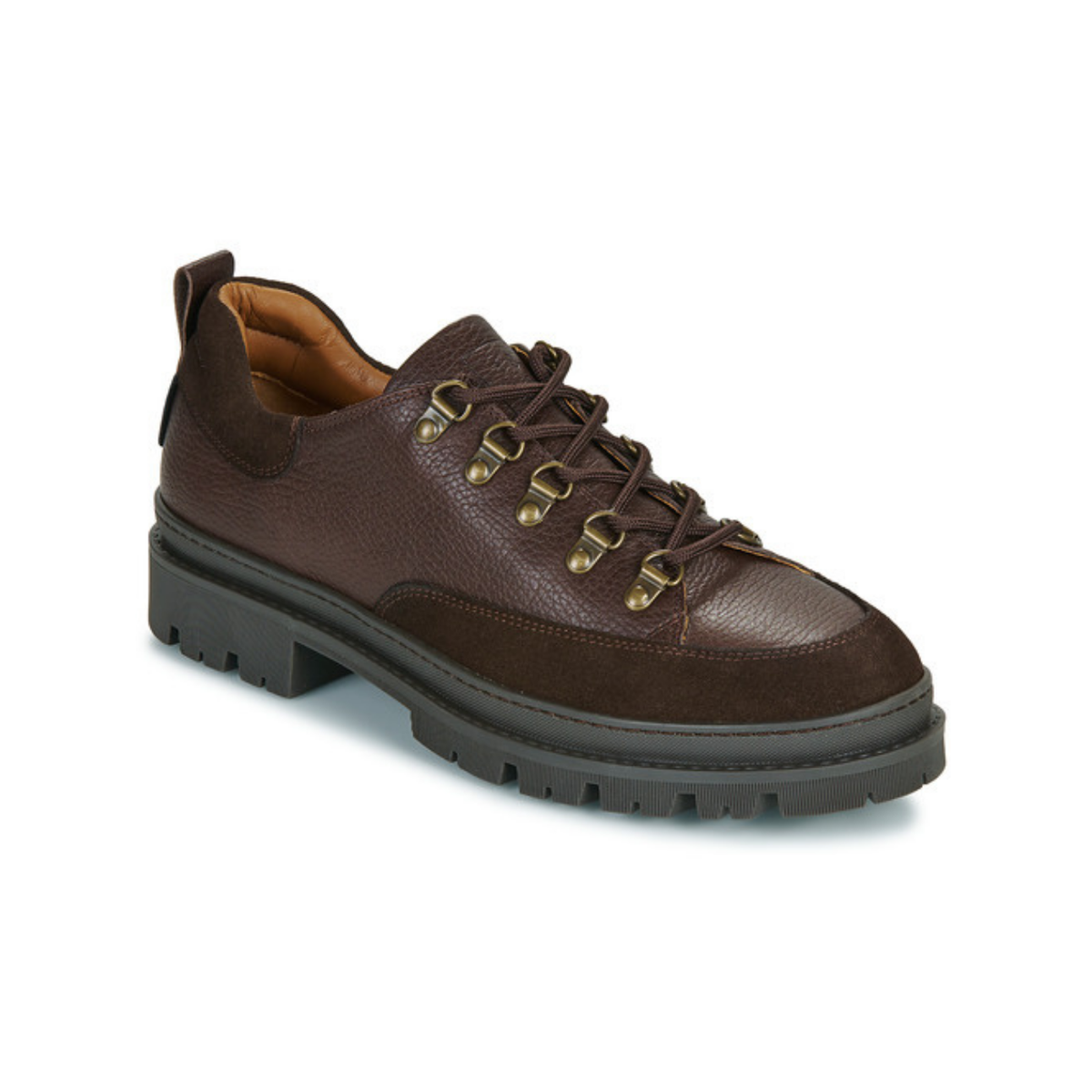 Claude veau graine pull up - Dark Brown / Velours