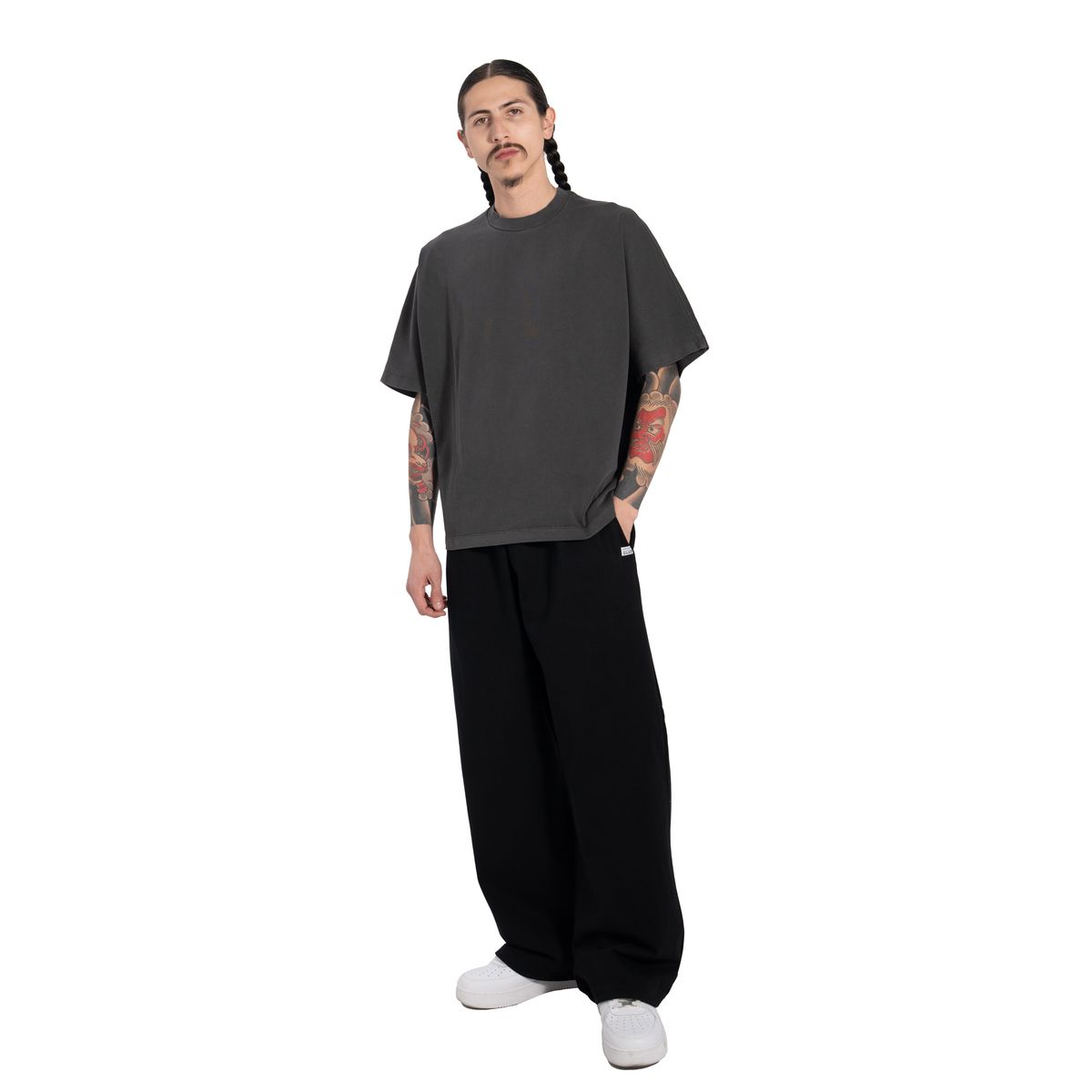 Heavywide Dolman T-Shirt - Black Pigment Dyed