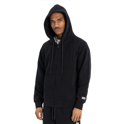 Heavyweight Basic Zip-Up Hoodie - Black