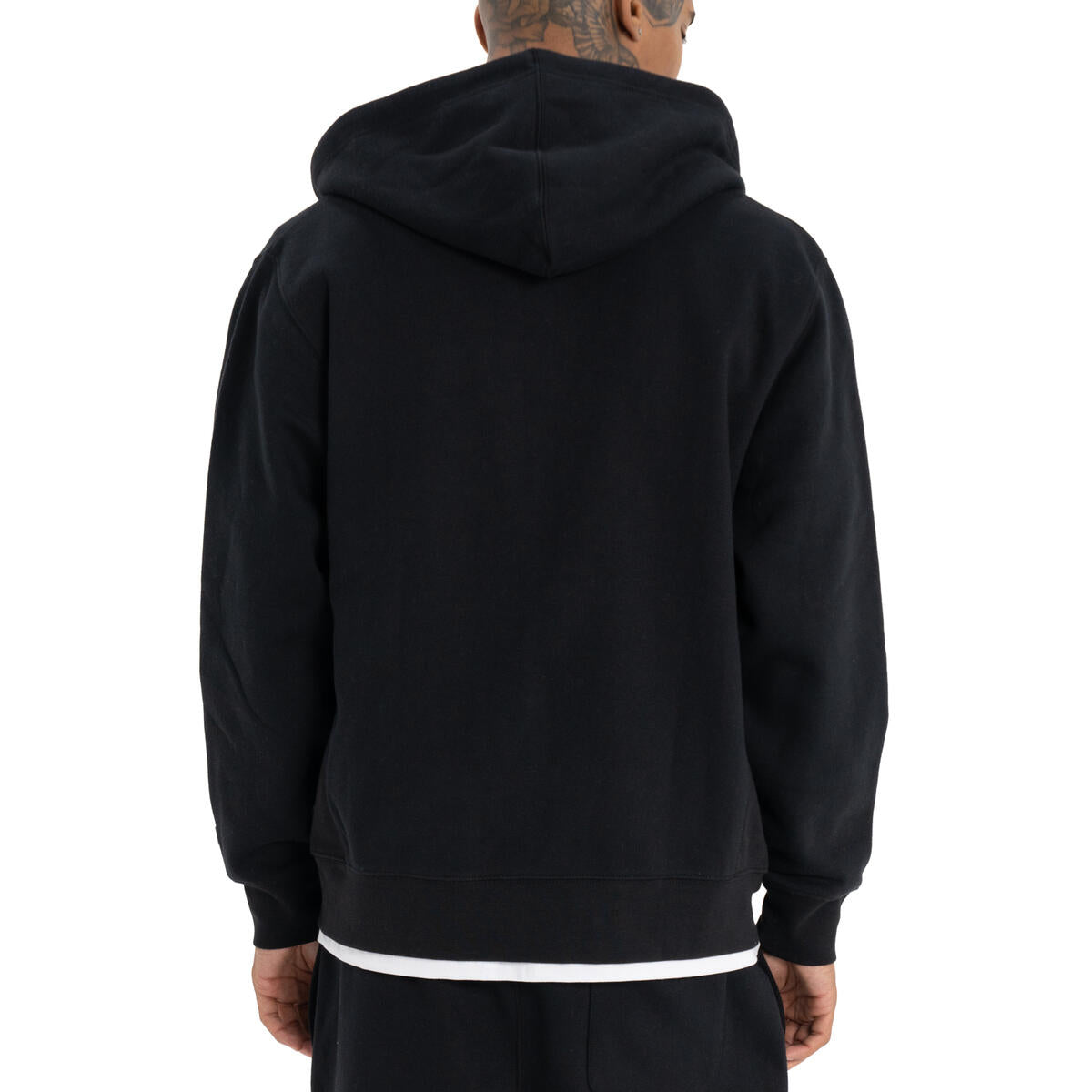 Heavyweight Basic Zip-Up Hoodie - Black