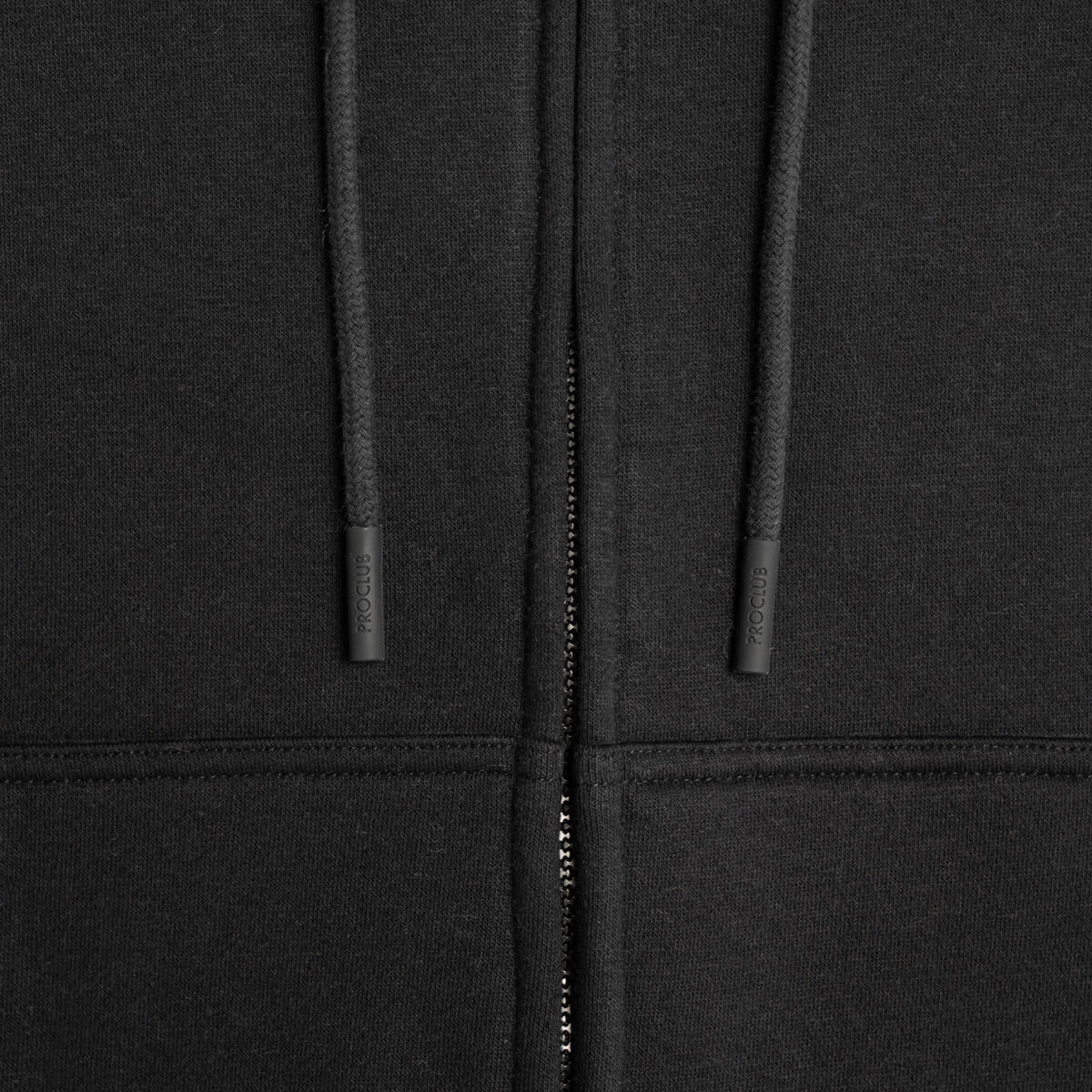 Heavyweight Basic Zip-Up Hoodie - Black