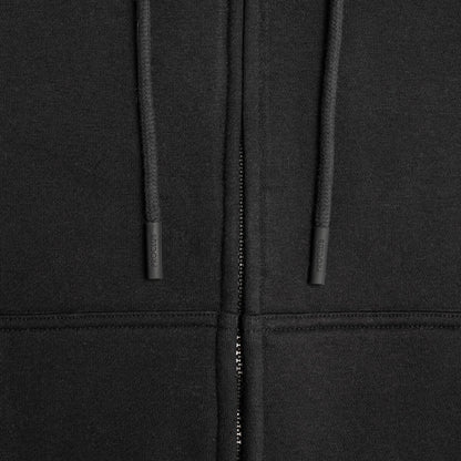 Heavyweight Basic Zip-Up Hoodie - Black