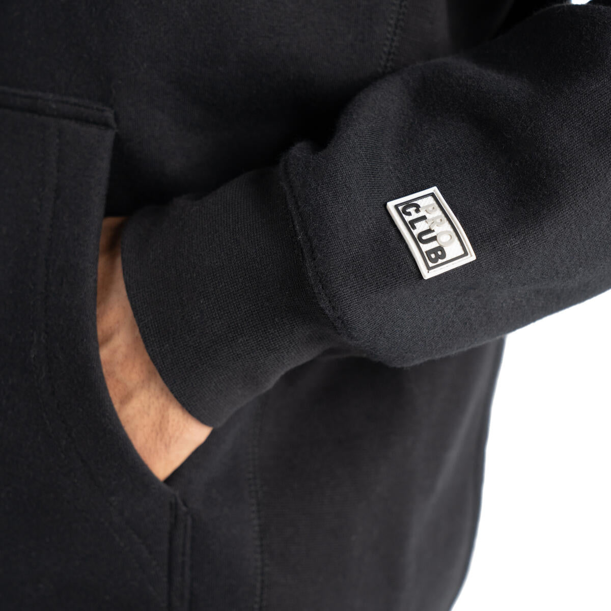 Heavyweight Basic Zip-Up Hoodie - Black