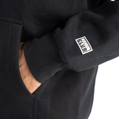Heavyweight Basic Zip-Up Hoodie - Black