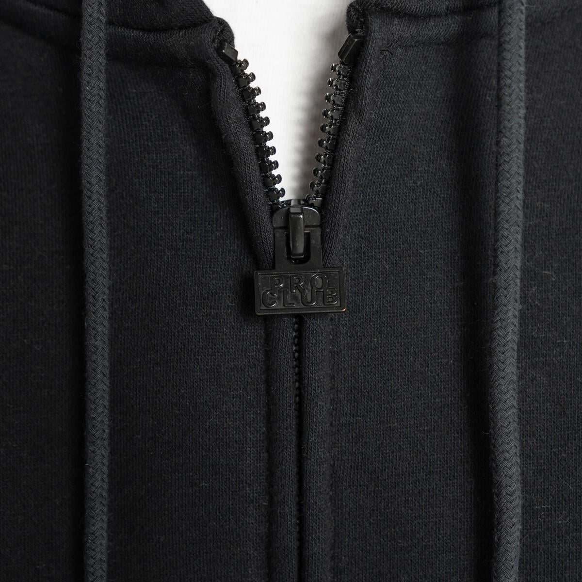 Heavyweight Basic Zip-Up Hoodie - Black
