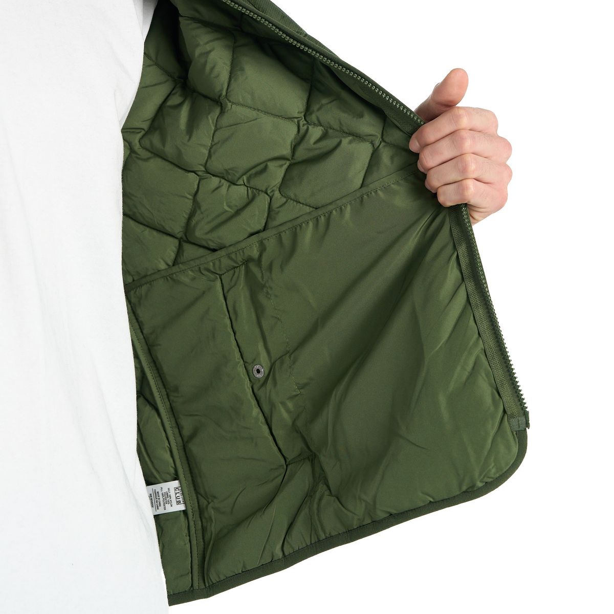 Heavyweight Quilted Liner Jacket - Olive