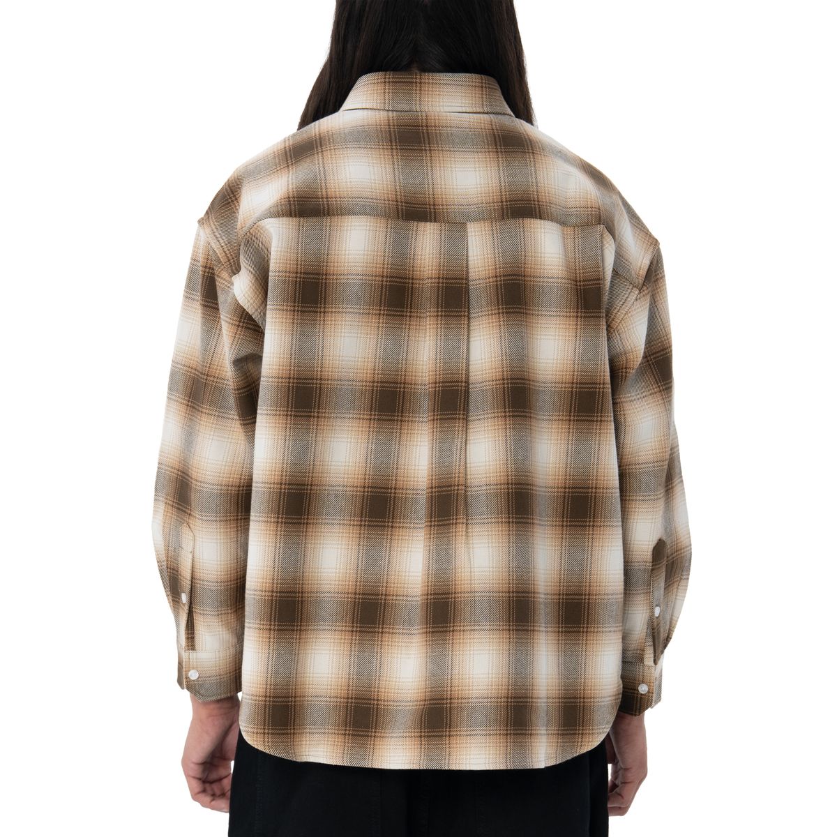 Heavywide Ombre Flannel Shirt - Brown