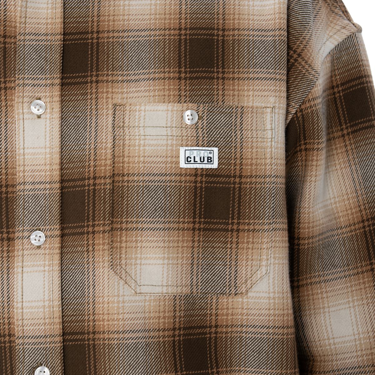 Heavywide Ombre Flannel Shirt - Brown