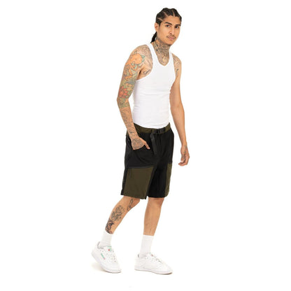 Performance Stretch Nylon Hiking Short - Black/Olive