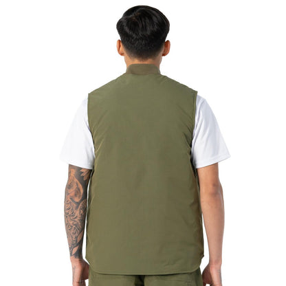 Spring Quilted Lined Work Vest - Olive