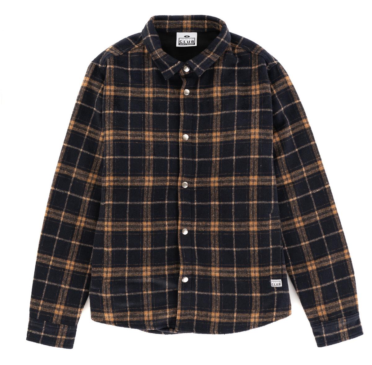 Work Flannel Shirt Jacket - Navy / Khaki