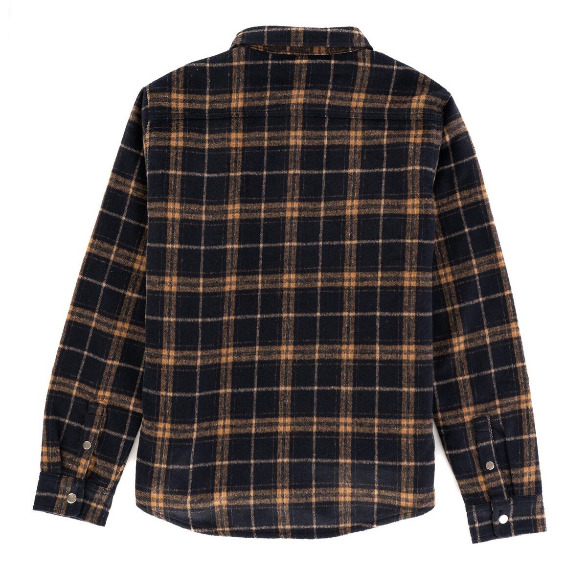 Work Flannel Shirt Jacket - Navy / Khaki