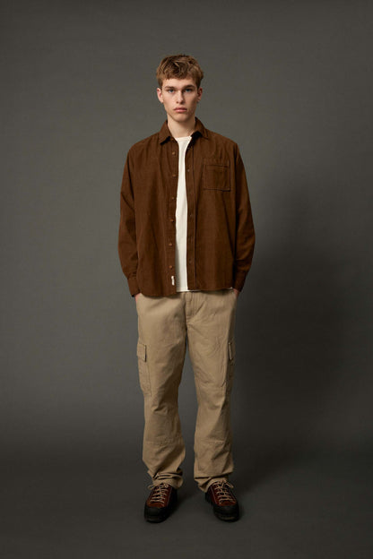 River Corduroy Shirt - Burnt Khaki