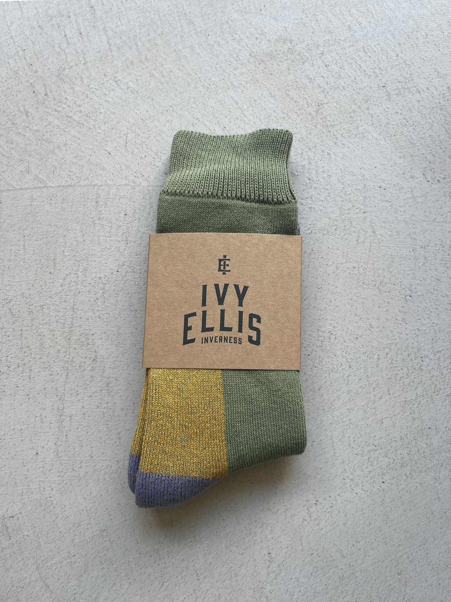 The Rum Socks - Army Green / Yellow / Blue