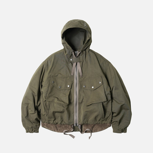 Smock 2 in 1  Hooded Parka Jacket - Olive