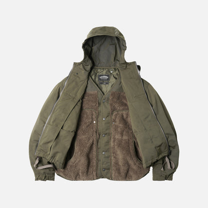 Smock 2 in 1  Hooded Parka Jacket - Olive