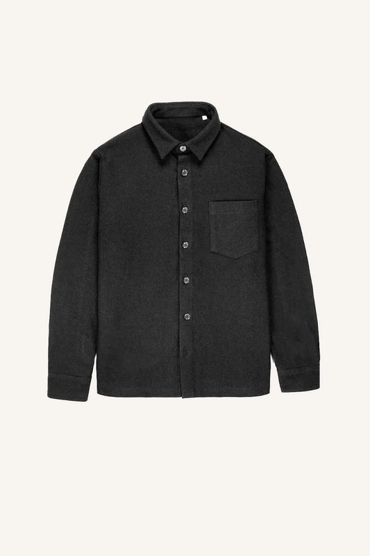 Pure wool overshirt - Navy