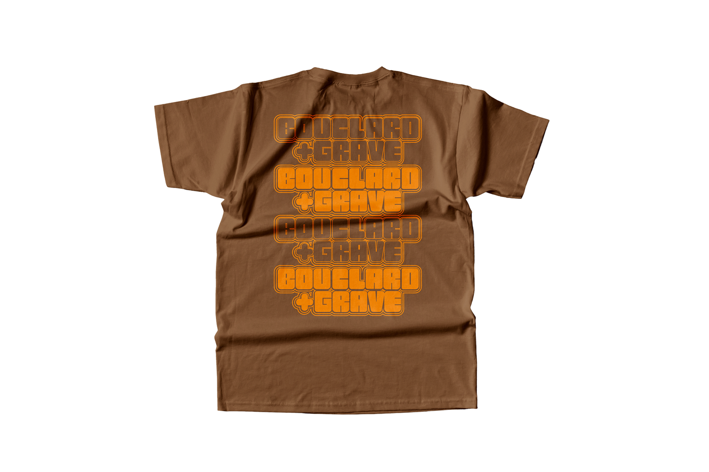 T-Shirt bouclard + grave "affiche" - Brown