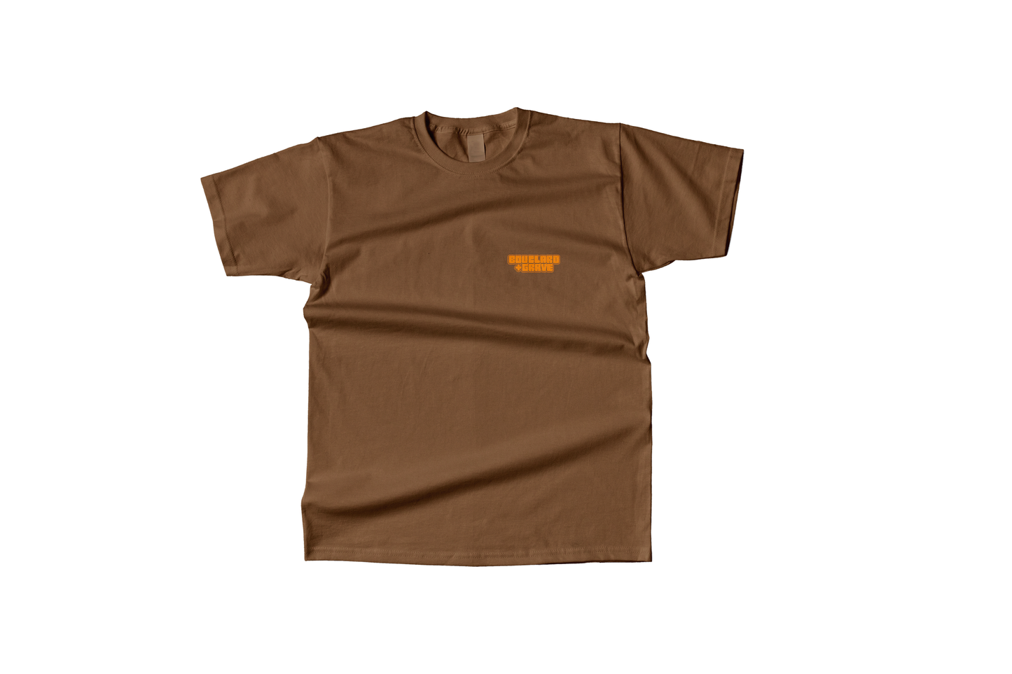 T-Shirt bouclard + grave "affiche" - Brown