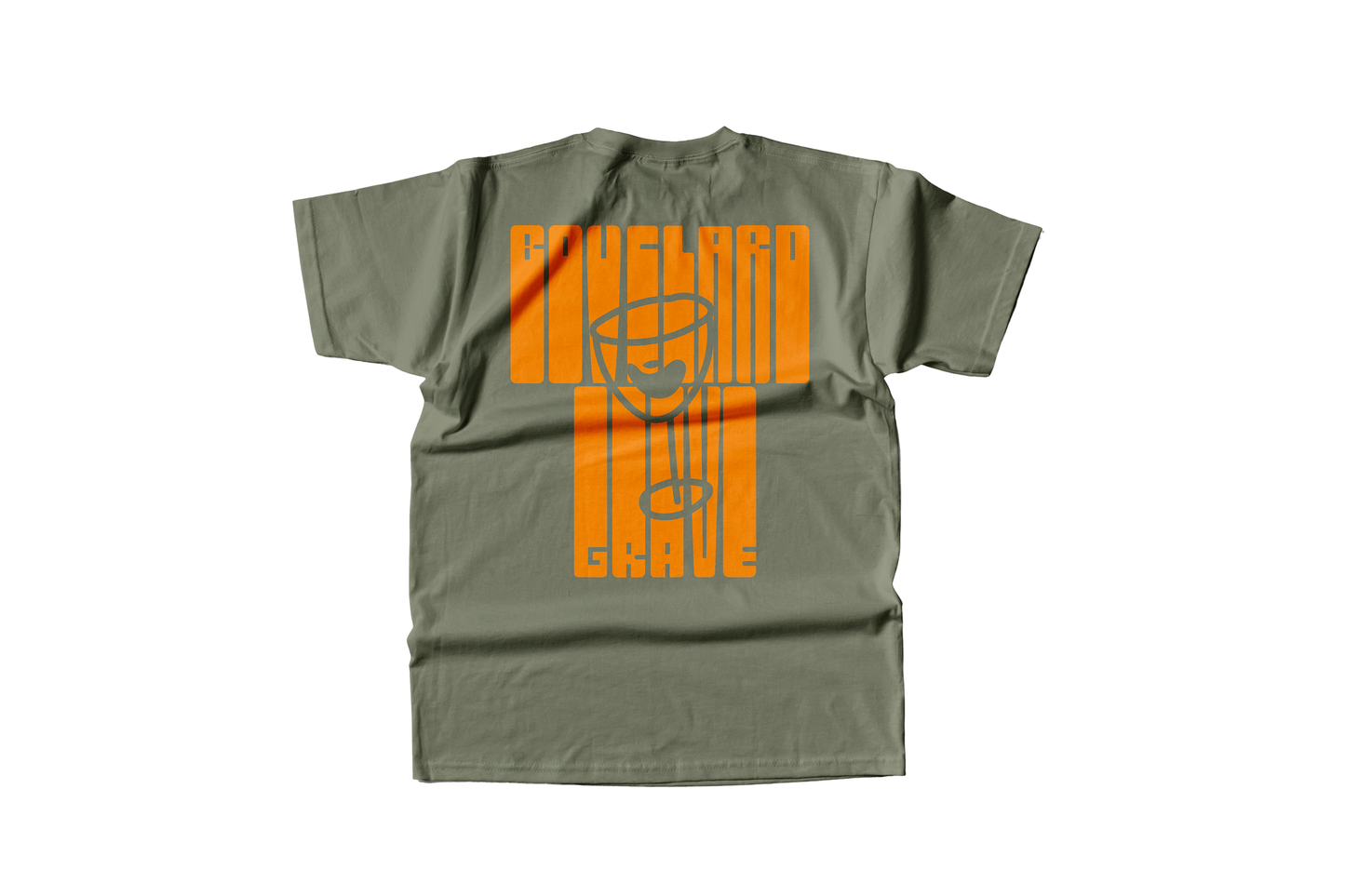 T-Shirt bouclard + grave "bouteille" - Olive