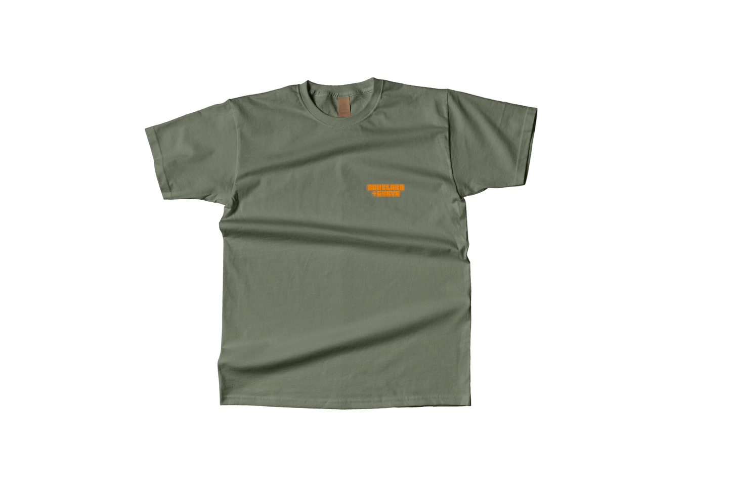 T-Shirt bouclard + grave "bouteille" - Olive