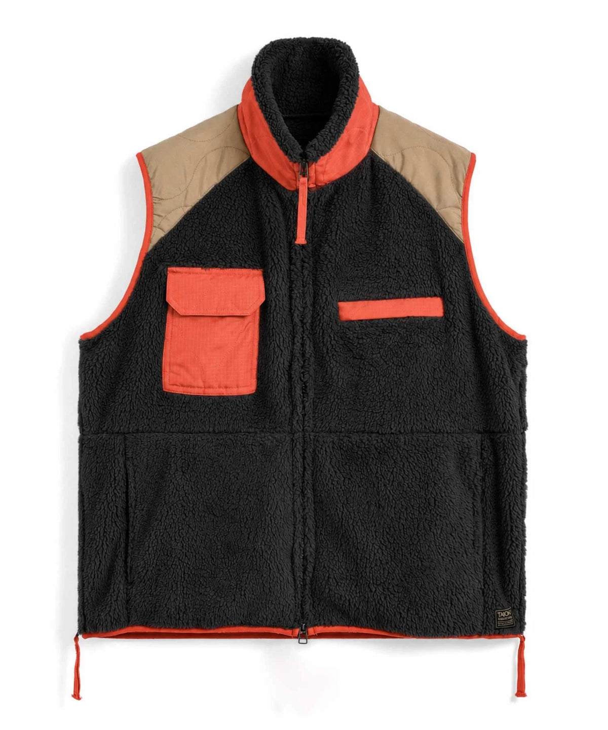 Military Pile Fleece High-Neck Vest - D.Choco / Crazy