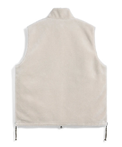 Military Reversible “Hi Neck” Down Vest - D.Olive / Cream