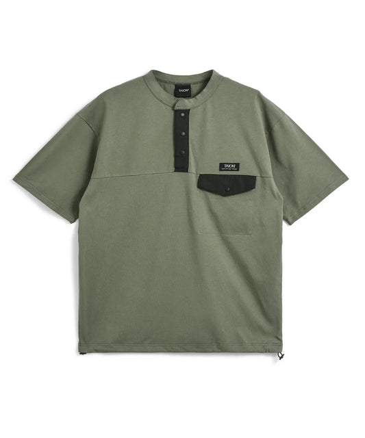 Mountain Henly Neck Pocket T-shirt - D.Olive