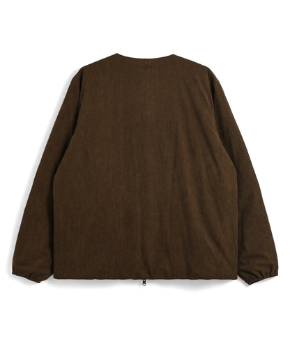 Reversible China Button Down Jacket - D.Navy / D.Brown