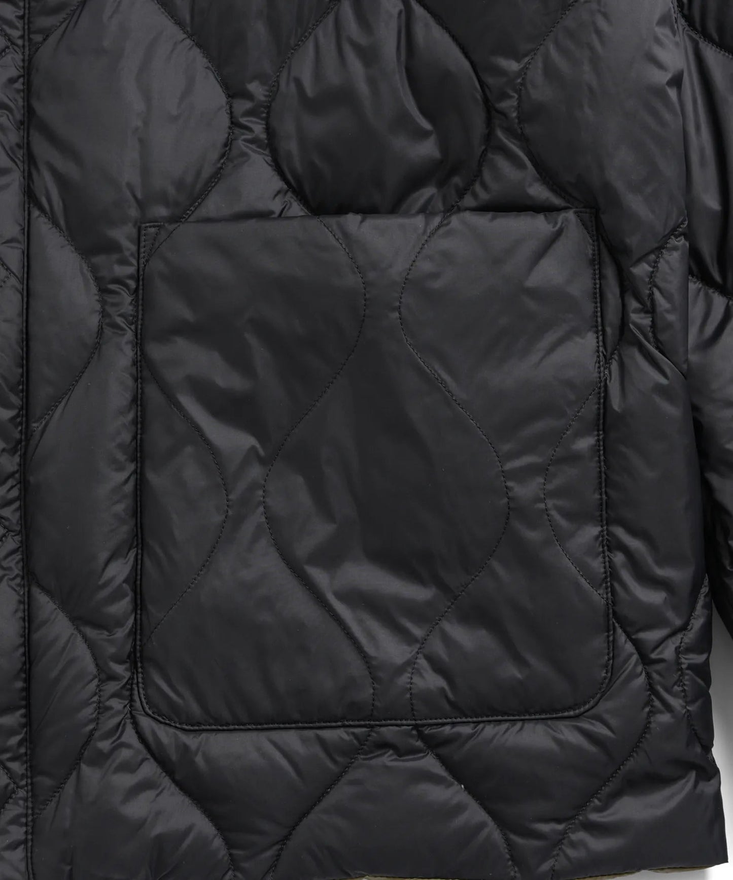 Reversible MA-1 Type Inner Down Jacket - Crazy Olive x Black