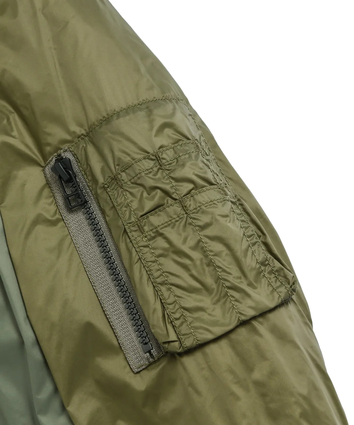 Reversible MA-1 Type Inner Down Jacket - Crazy Olive x Black