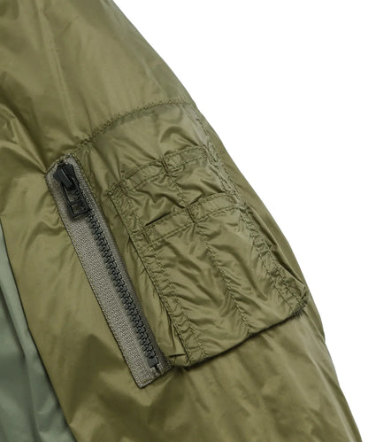 Reversible MA-1 Type Inner Down Jacket - Crazy Olive x Black