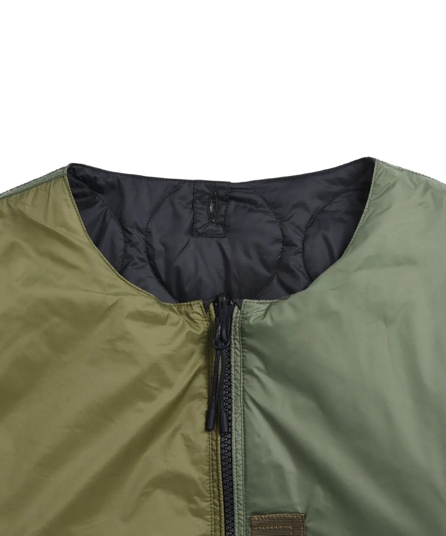 Reversible MA-1 Type Inner Down Jacket - Crazy Olive x Black