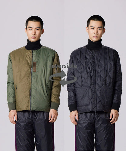Reversible MA-1 Type Inner Down Jacket - Crazy Olive x Black